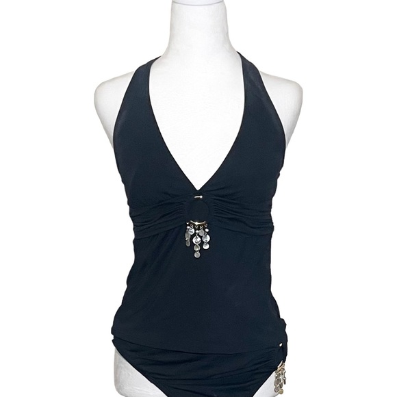 Women’s Tankini - La Blanca - Embellished Halter & Bikini Bottom - Size M - Picture 2 of 16